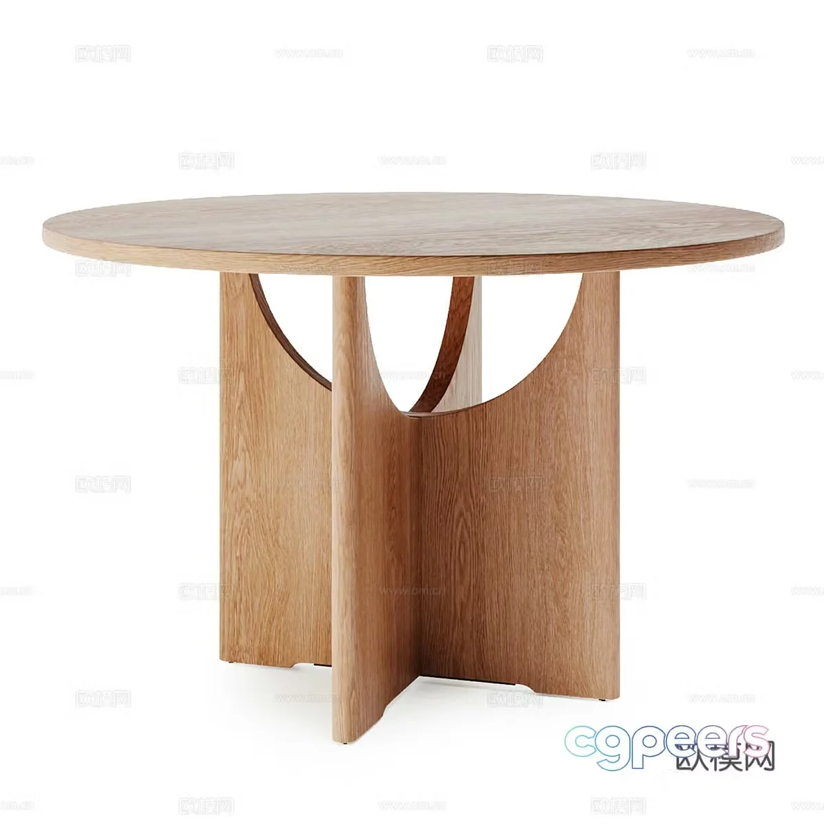 New Chinese Minimal solid wood dining table 3D model