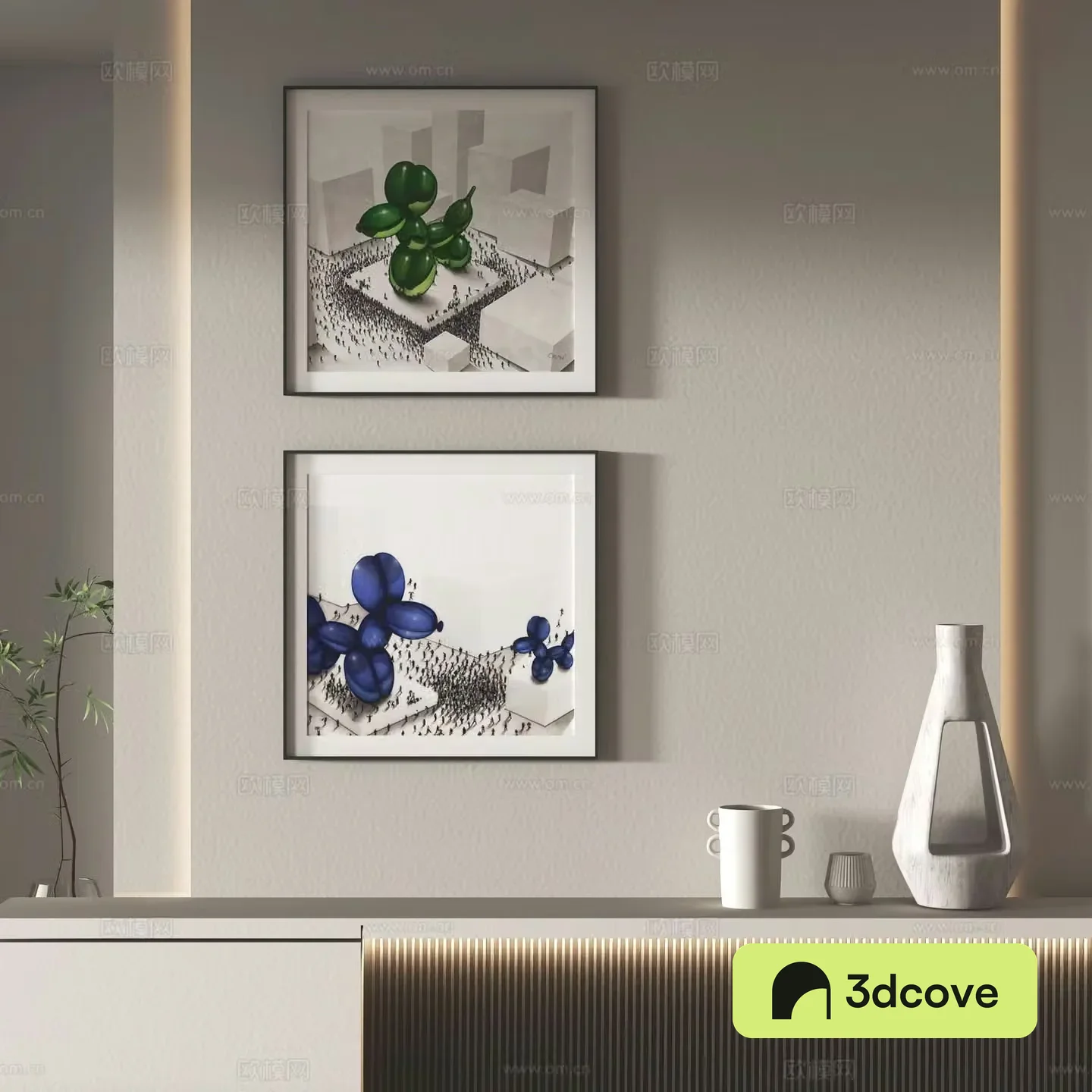Modern decorative hanging painting geometric hanging painting