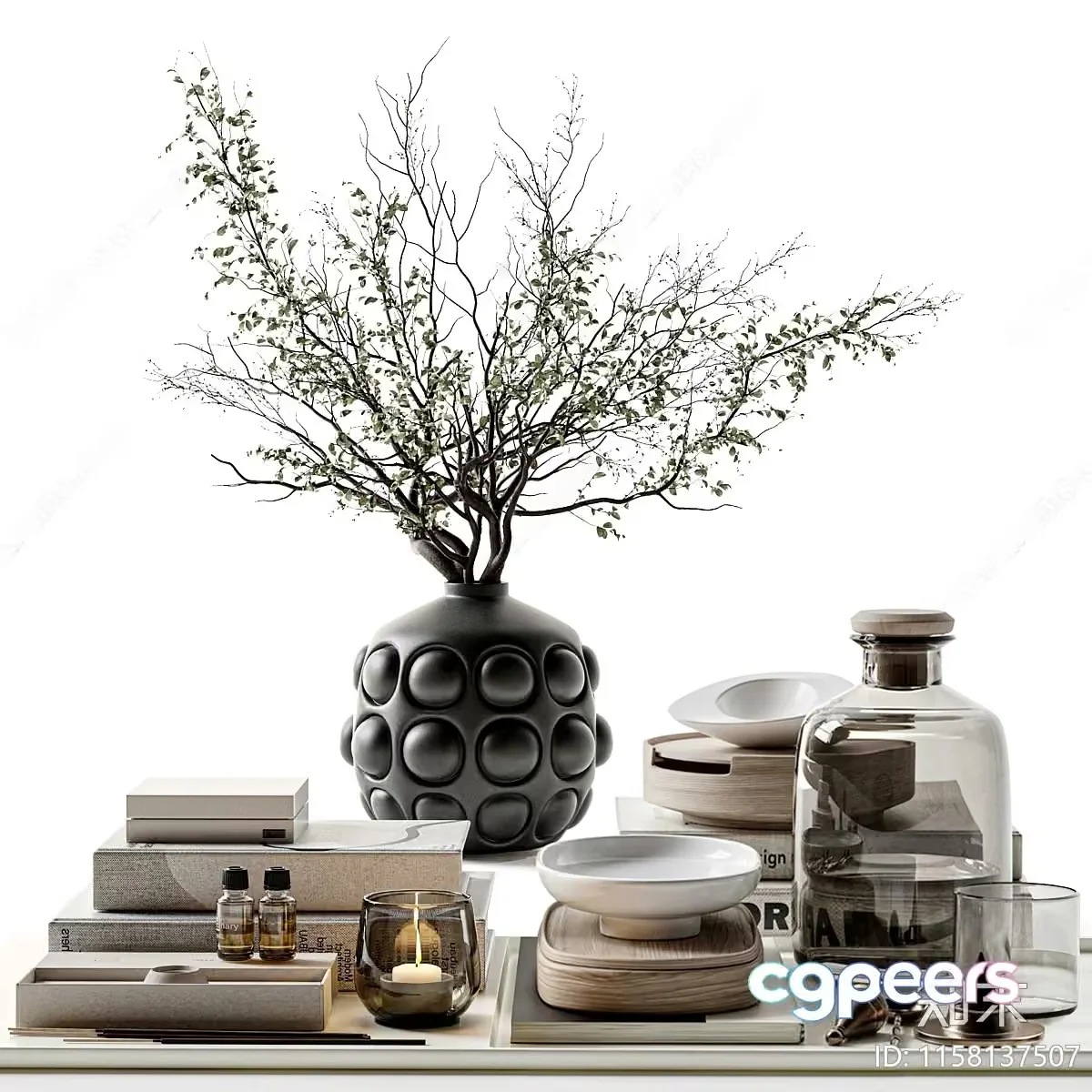Minimalist Decorative Tabletop 3D Model – 7498 – VRAY Render