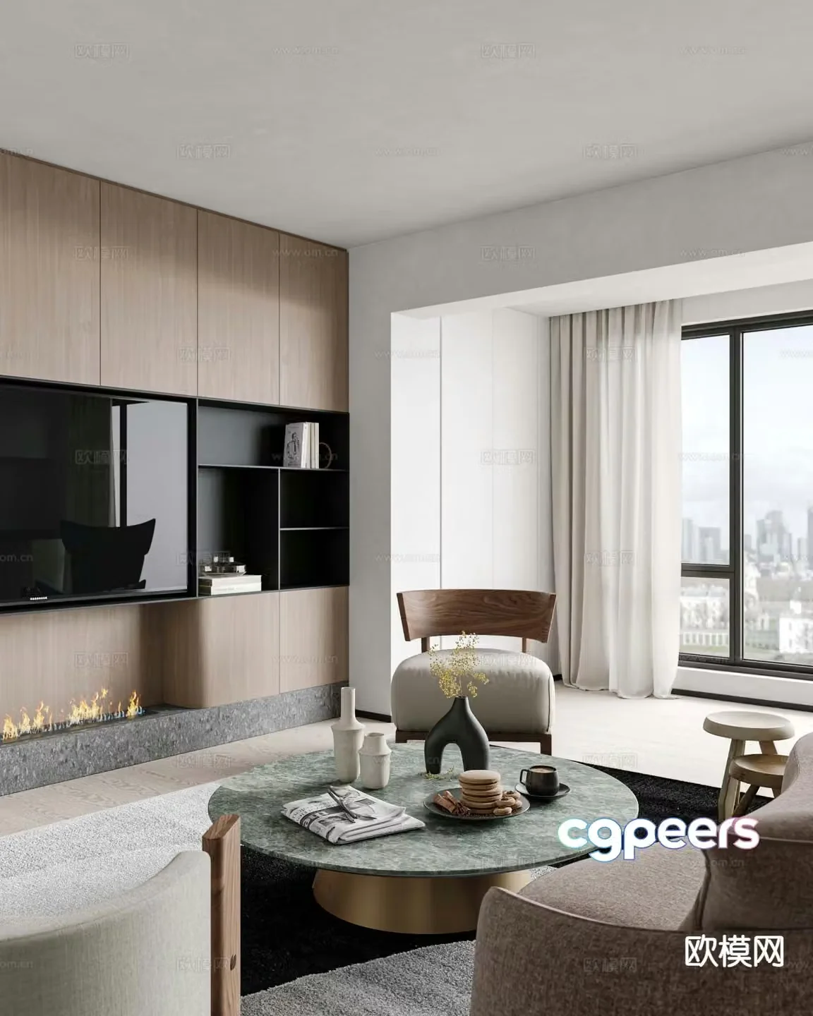 Modern living room 3d model