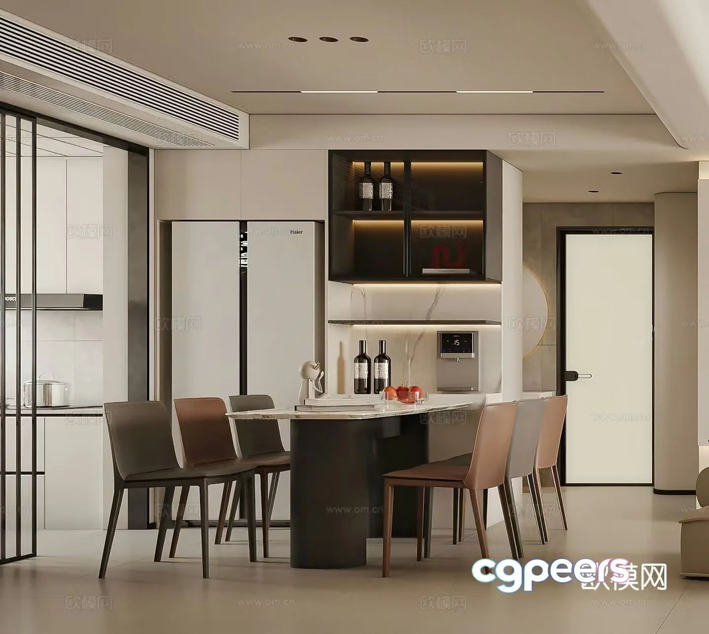 Modern restaurant 3d model