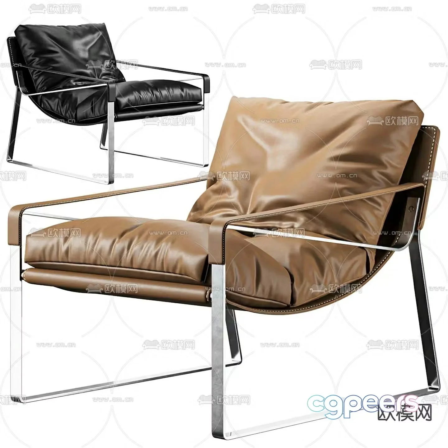 POTTERYBARN leisure chair armchair 3d model