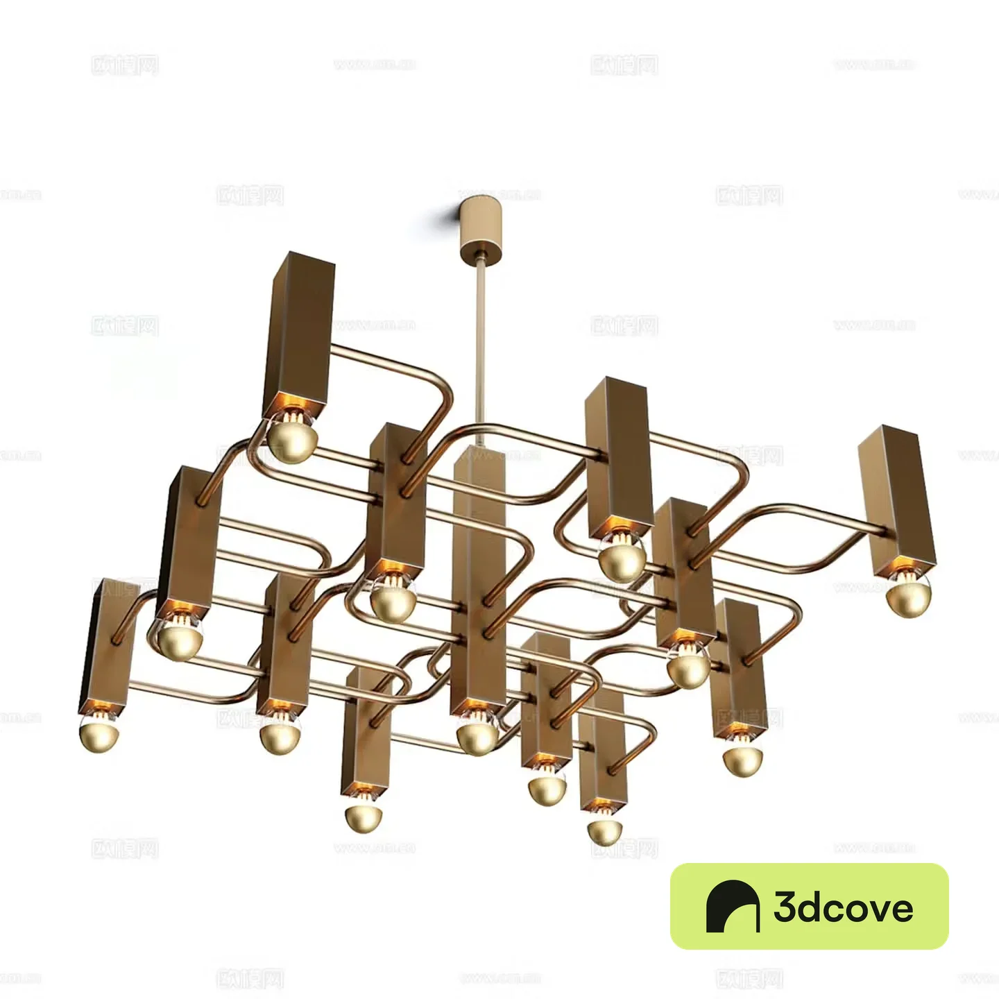 Light luxury lobby chandelier