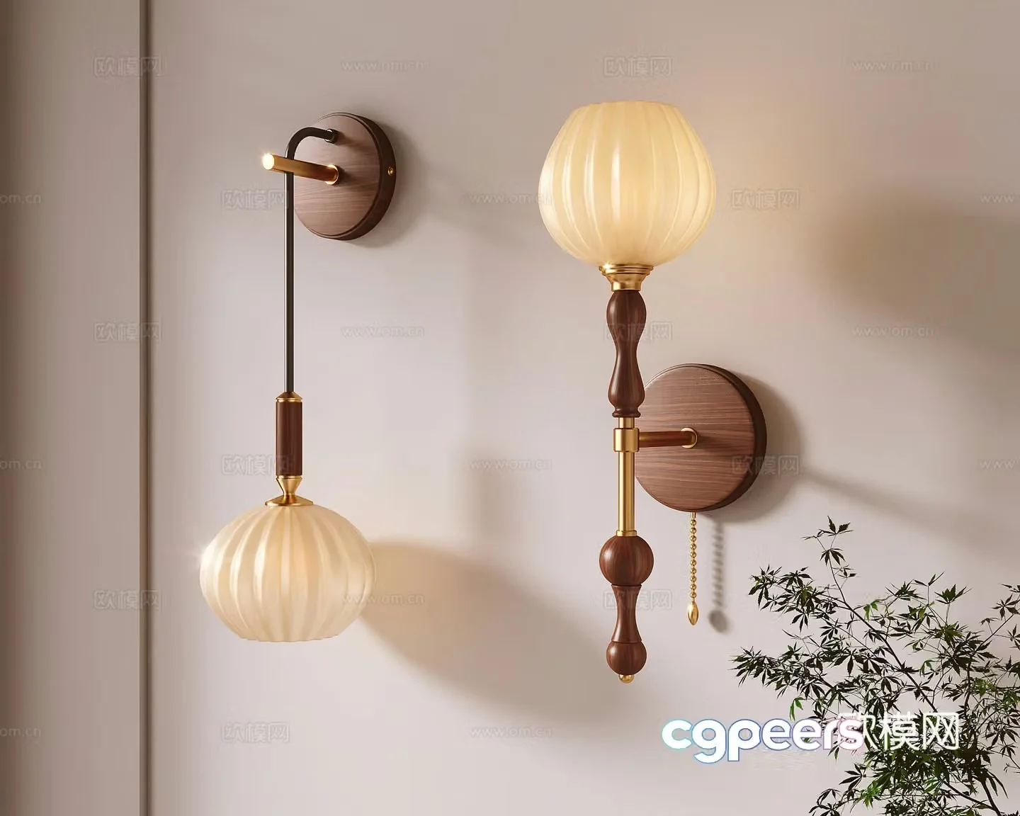 Medieval style wall lamp retro wall lamp 3d model