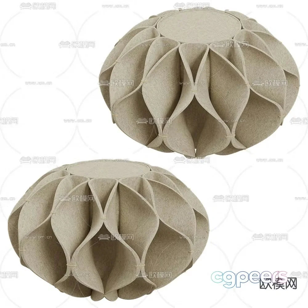 Gan Rugs low stool drum stool petal stool 3d model