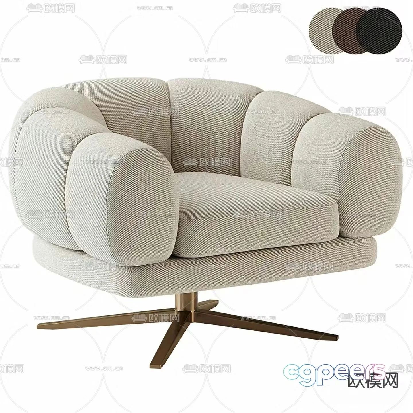 Sunset swivel chair 3d model