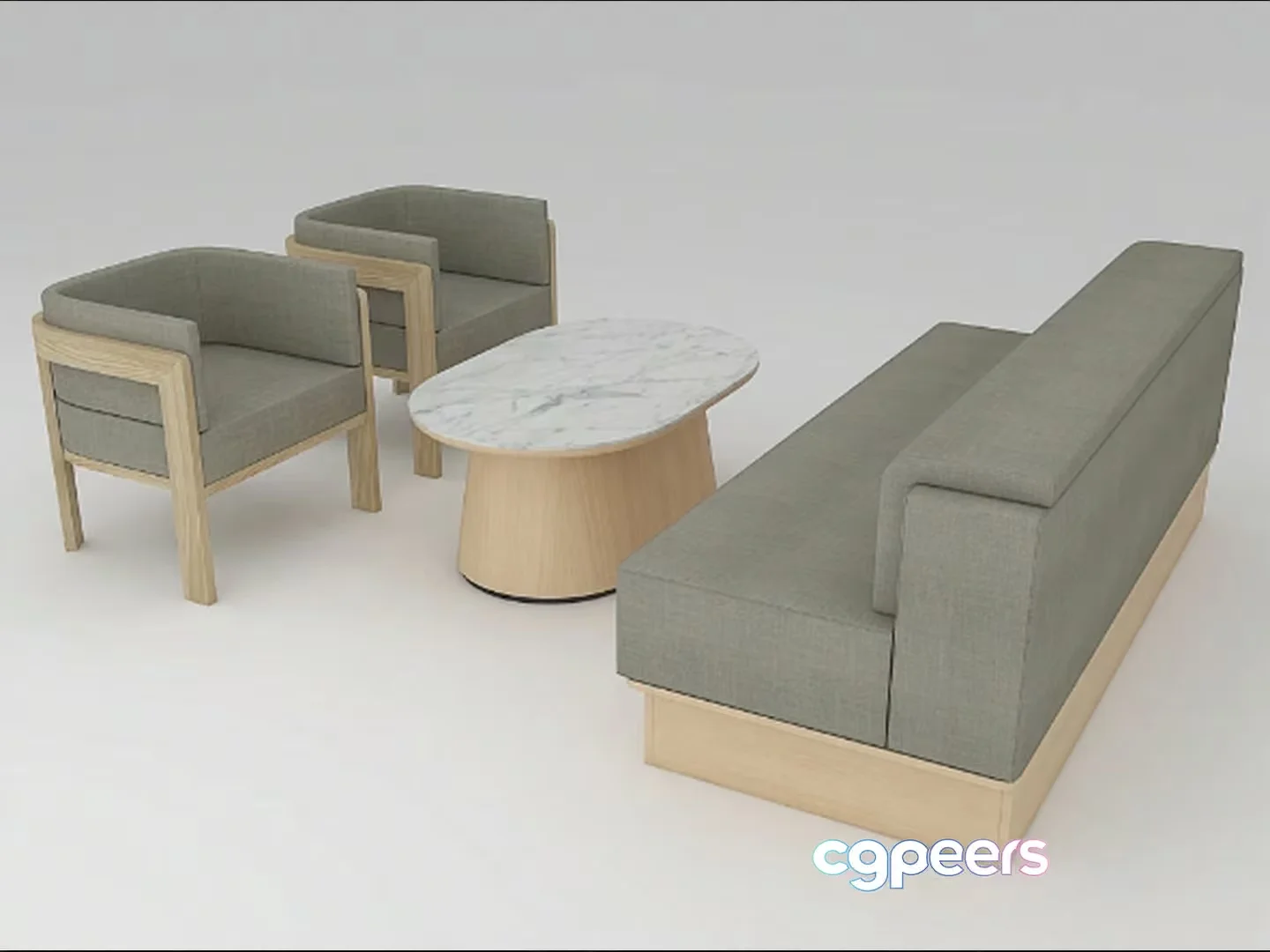 Modern Living Room 3D Model – 14248 – VRAY Render