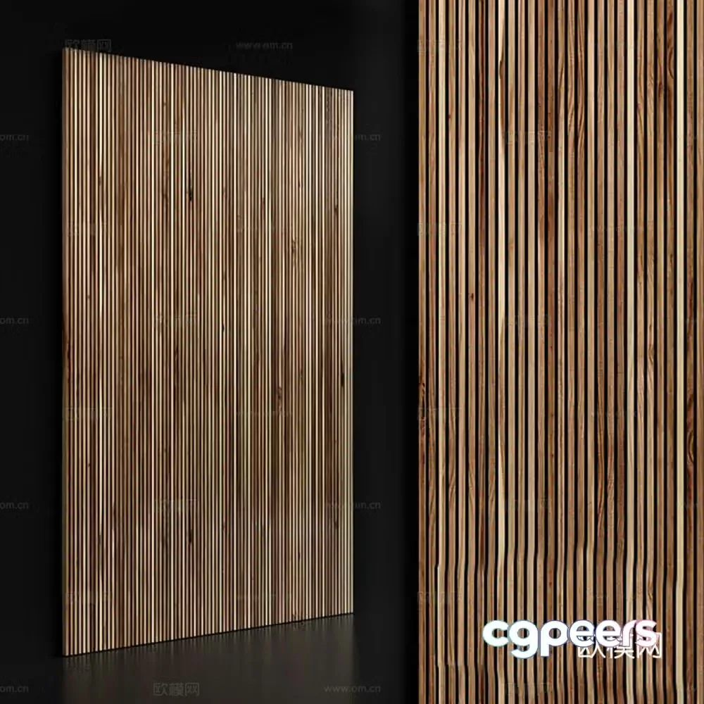 Wooden boards wooden grille wooden strips 3d model