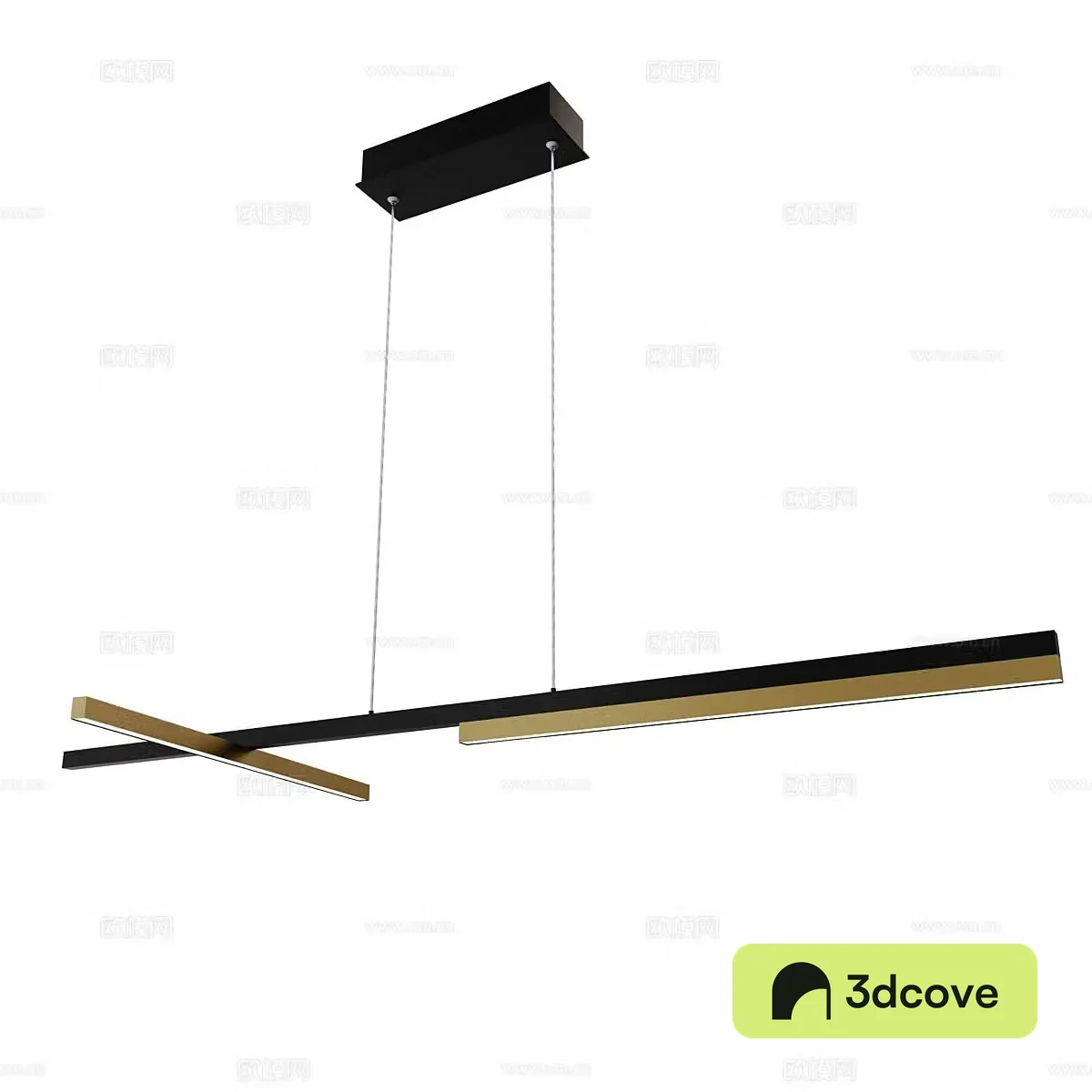 Modern strip chandelier simple long chandelier