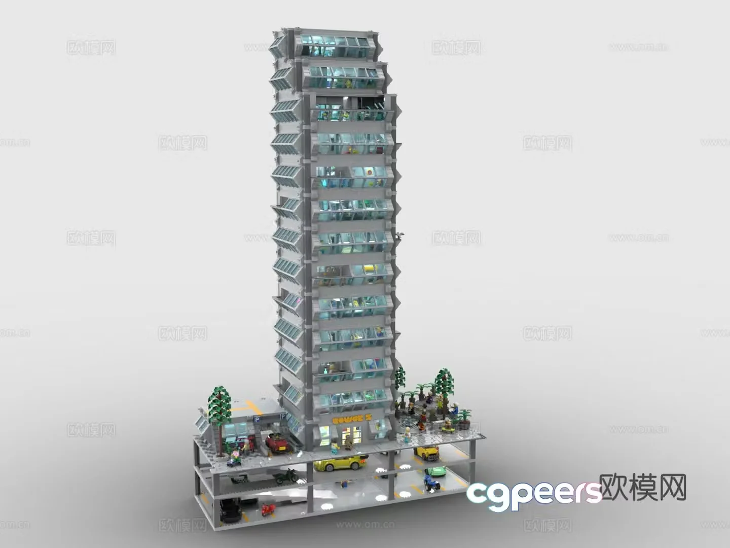 LEGO LEGO toys skyscraper building blocks 3d model