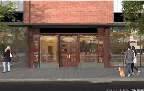 A Storefront With Glass Doors And Windows 3D Model – 15062 – VRAY Render