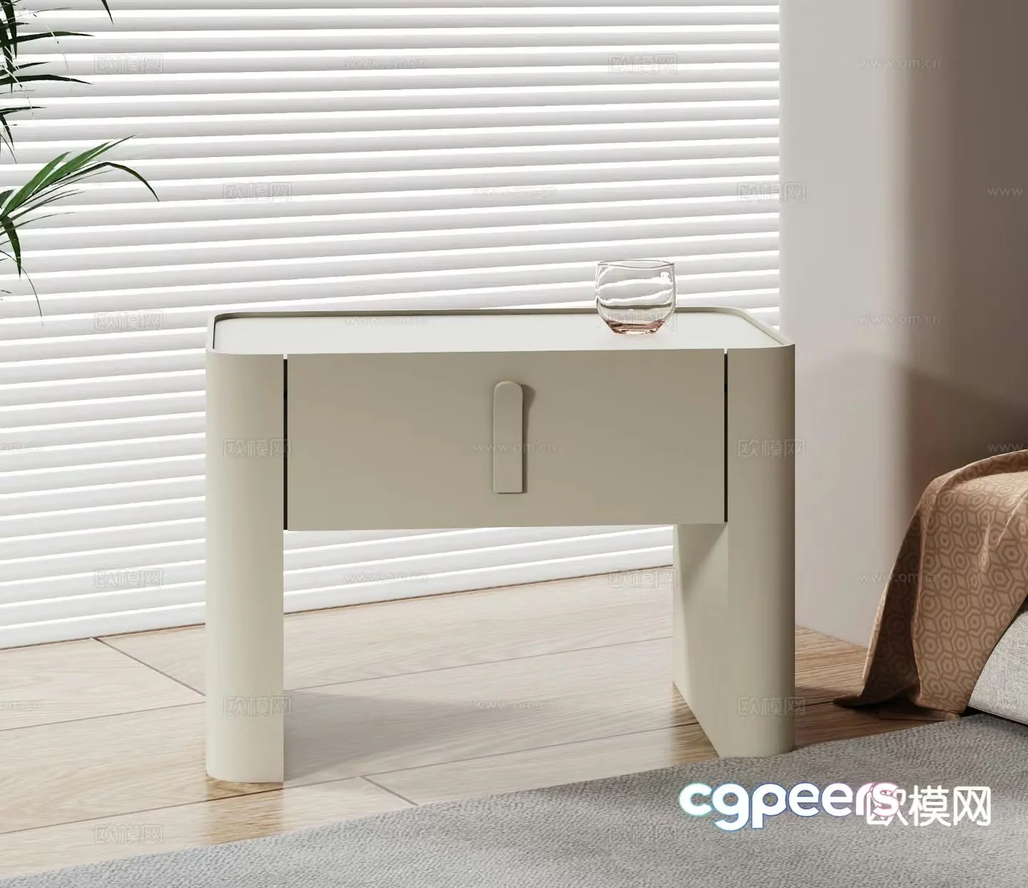 Modern bedside table 3d model