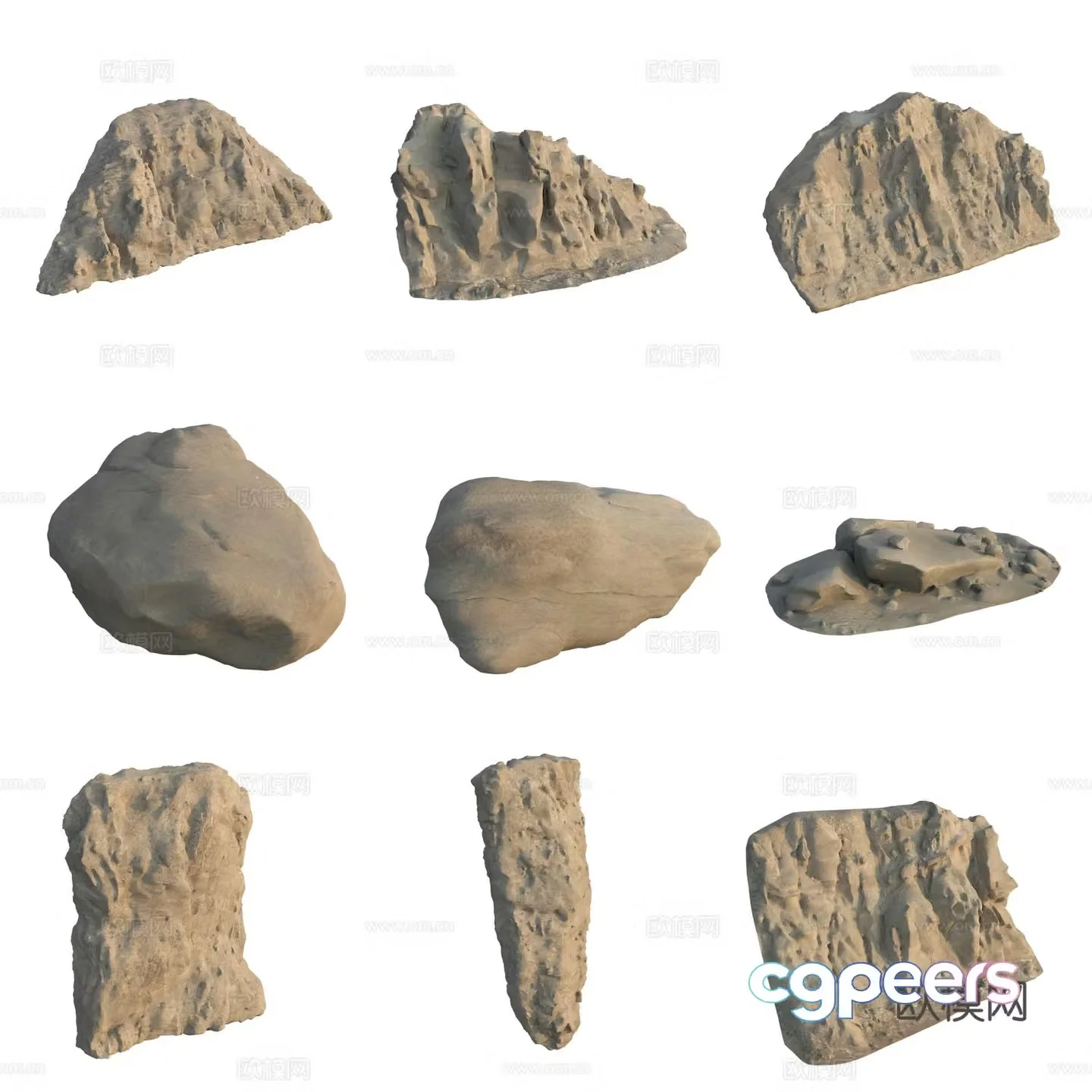 Sandstone stone 3d model