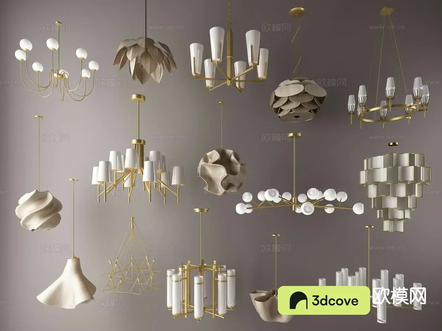 Light luxury chandelier art lamp glass lamp