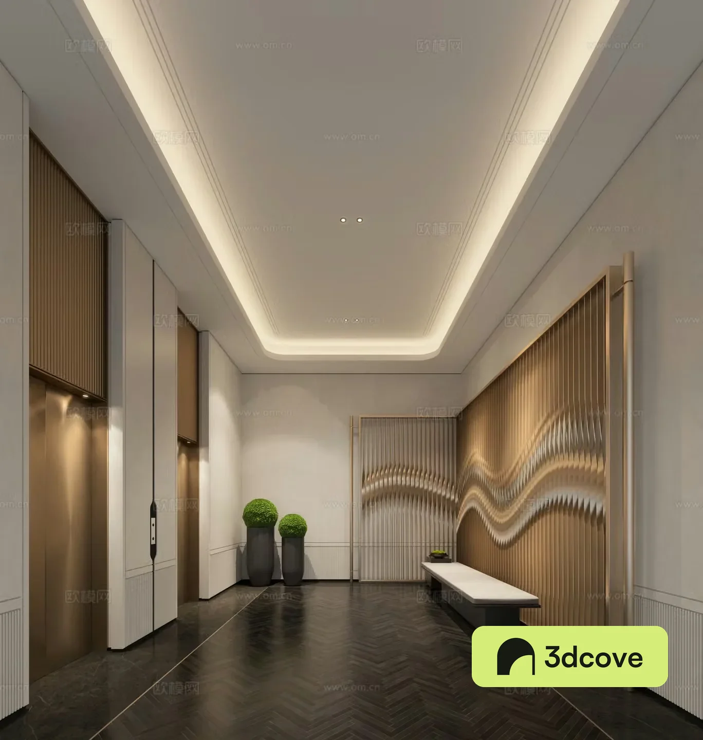 Modern hotel elevator hall Hotel elevator club elevator hall Club elevator