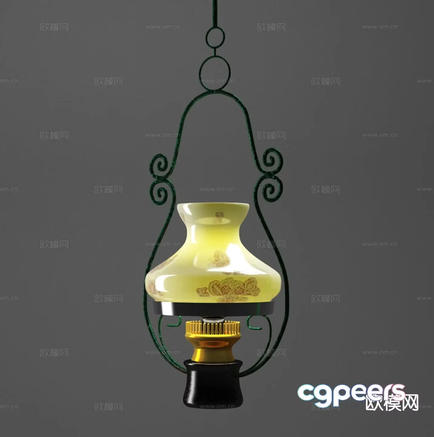 New Chinese style chandelier bedside small chandelier 3d model