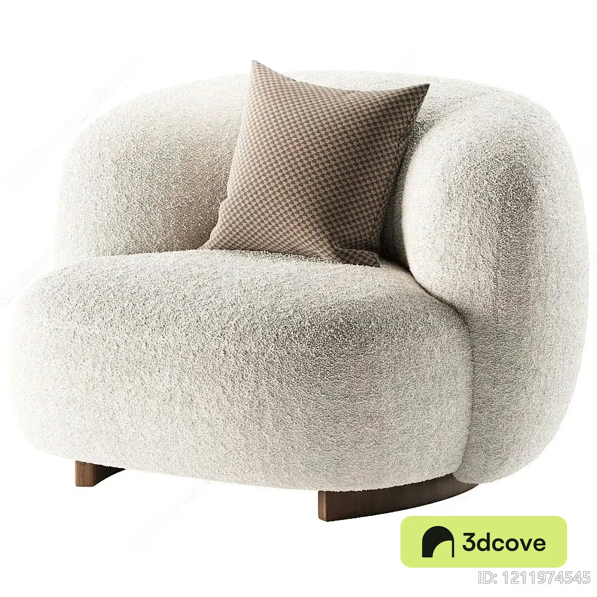 Cozy White Armchair