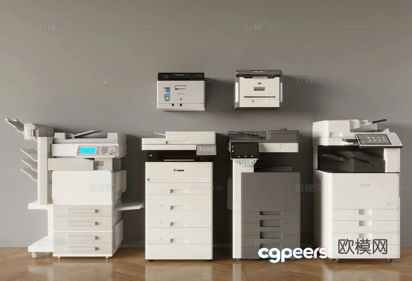 Modern printer copier Scanner Fax Machine 3D Model