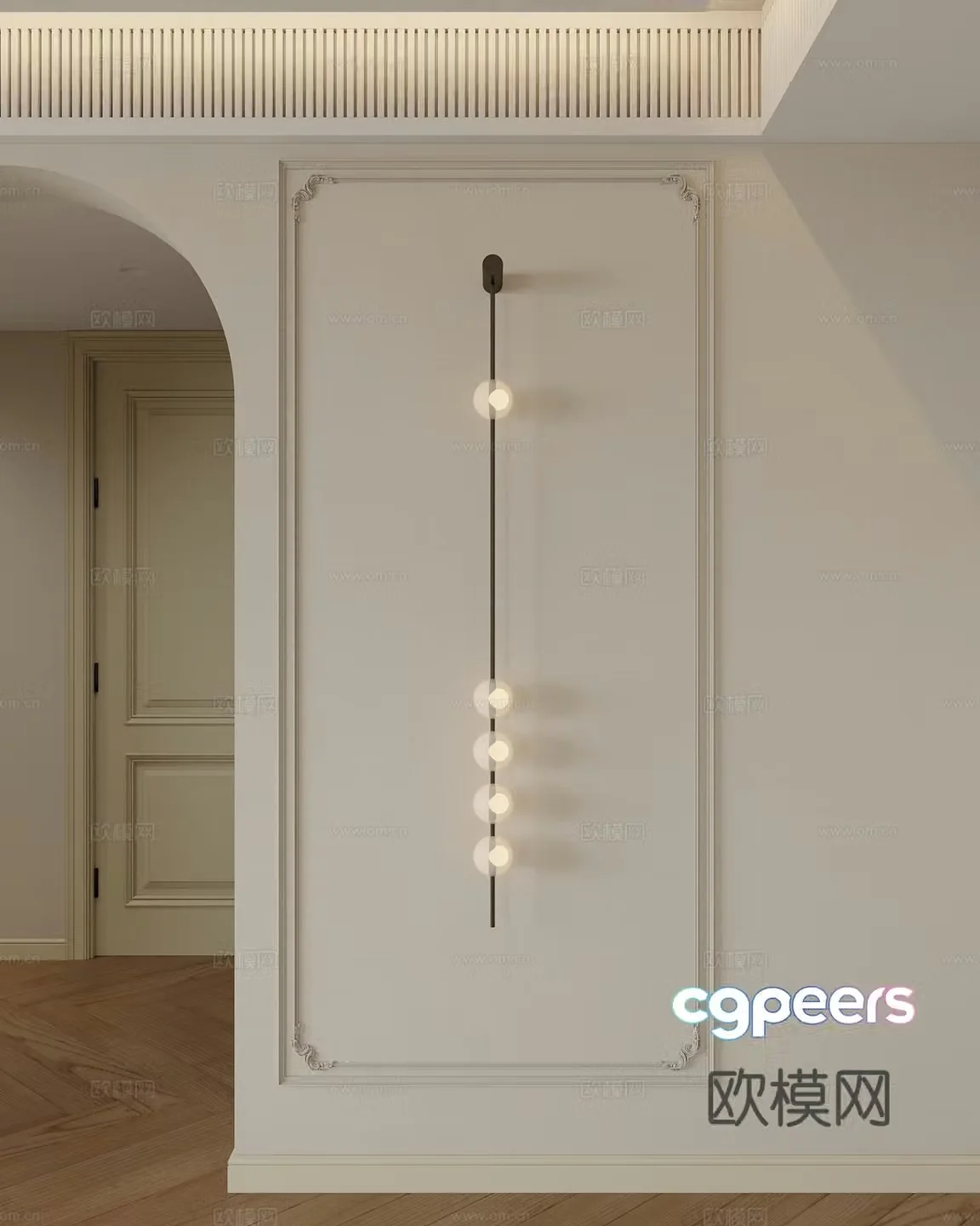 Modern minimalist wall lamp 3d model