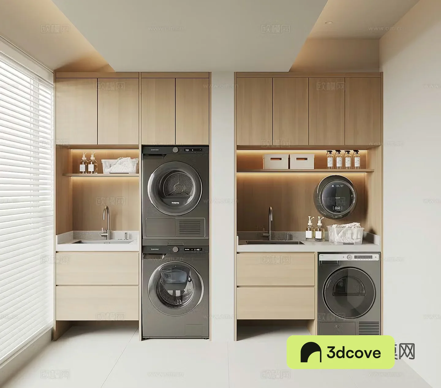 Modern balcony washing machine cabinet