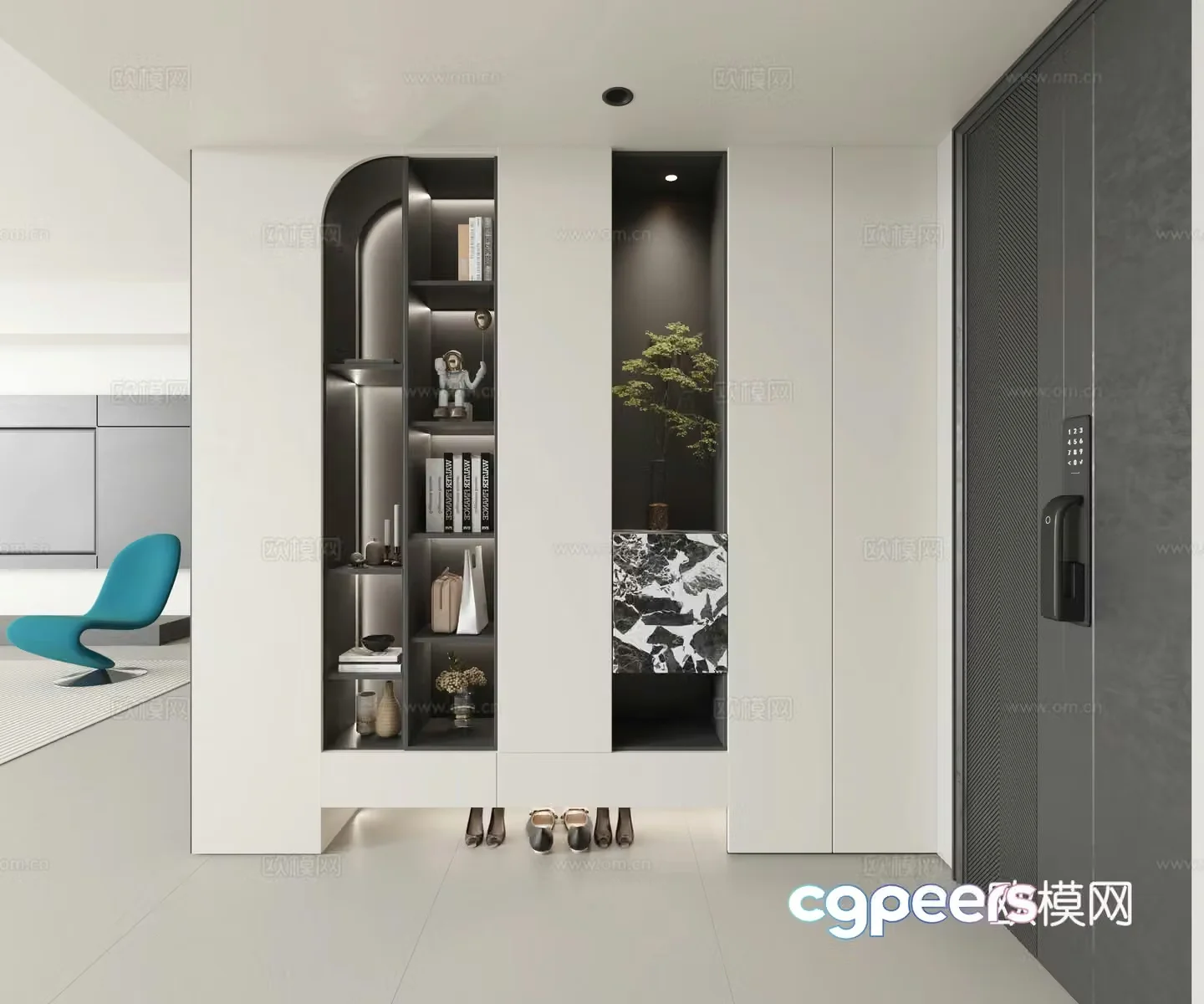 Modern entrance 3D model