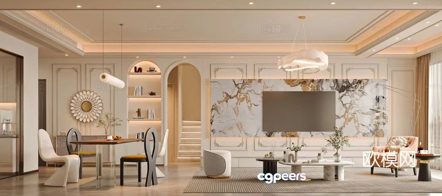 French restaurant 3d model