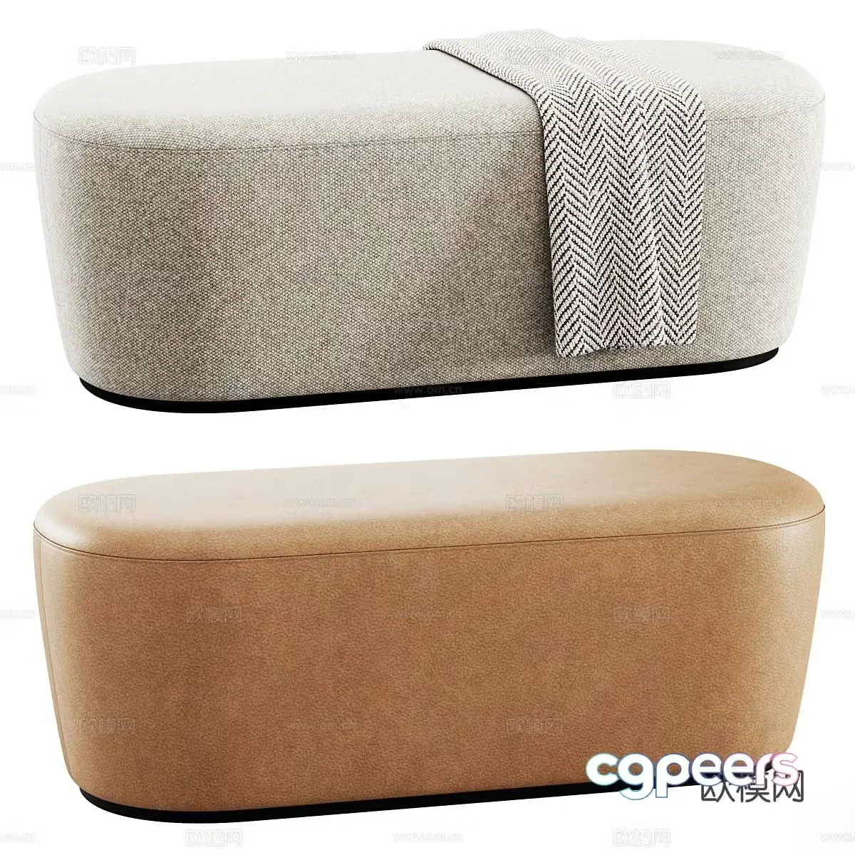Sofa coffee table combination 3D model