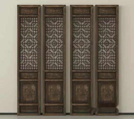 Three Wooden Decorative Panels 3D Model – 17606 – VRAY Render