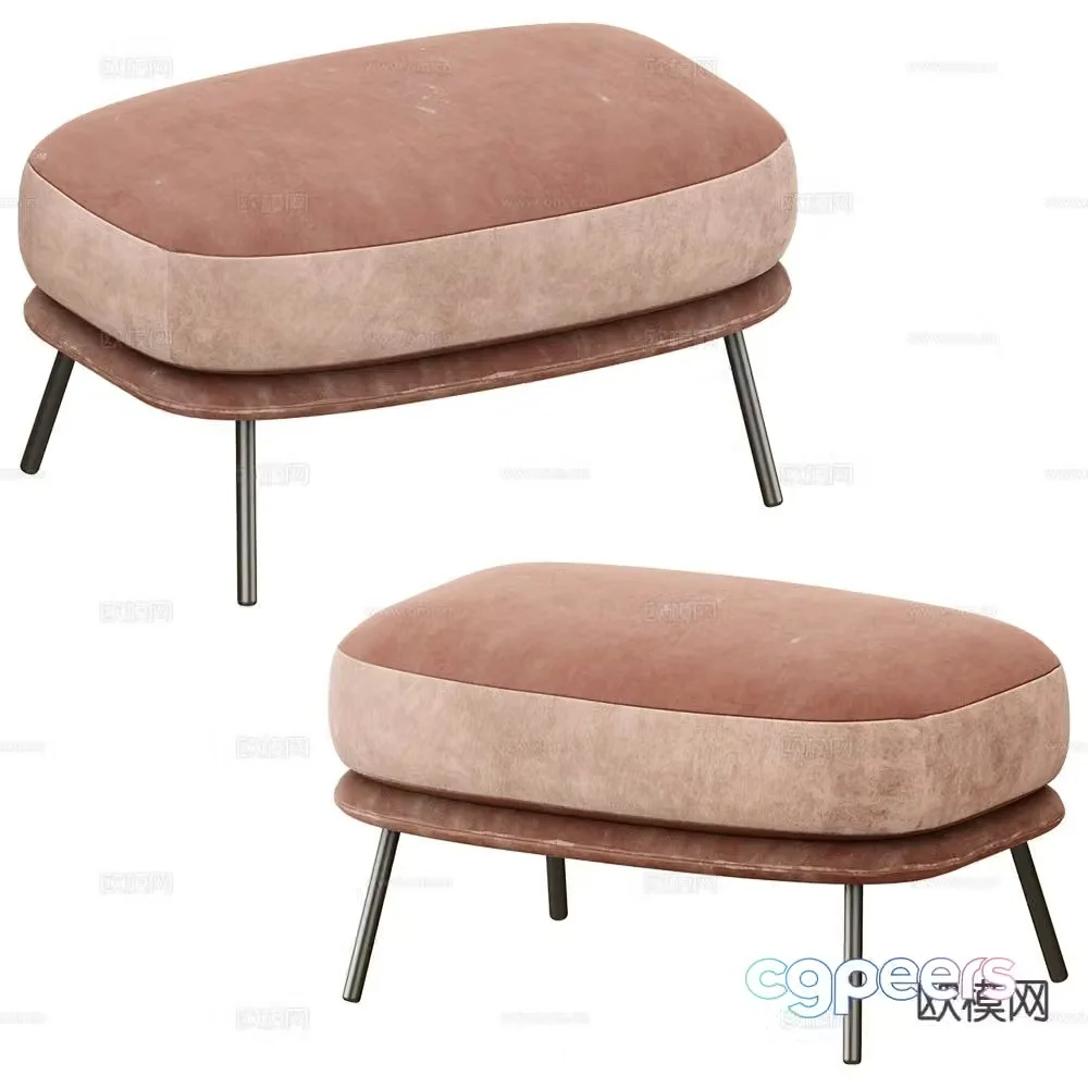 Modern stool sofa stool 3d model