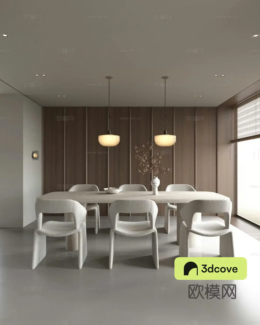 Wasabi style home restaurant medieval style restaurant open restaurant dining table and chair log style restaurant 3d model