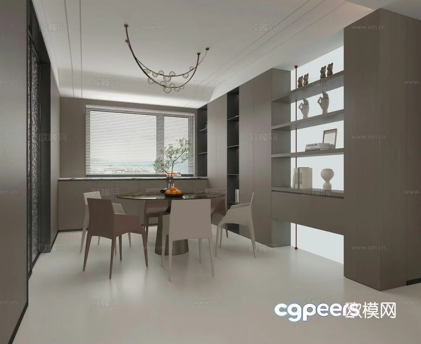 Italian minimalist restaurant 3D model