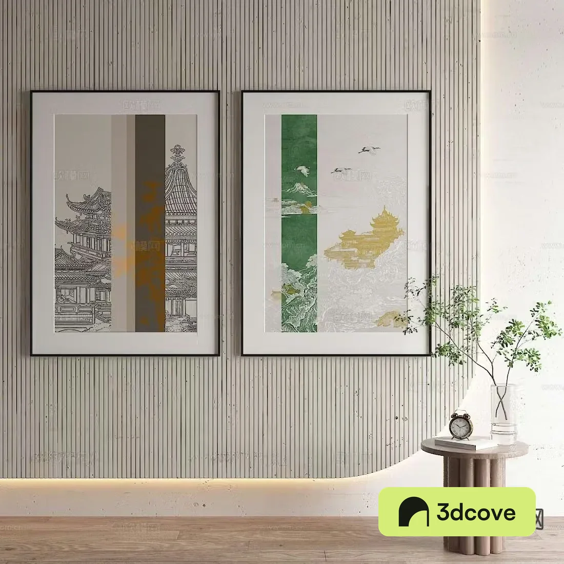 New Chinese-style art painting architectural painting decorative painting