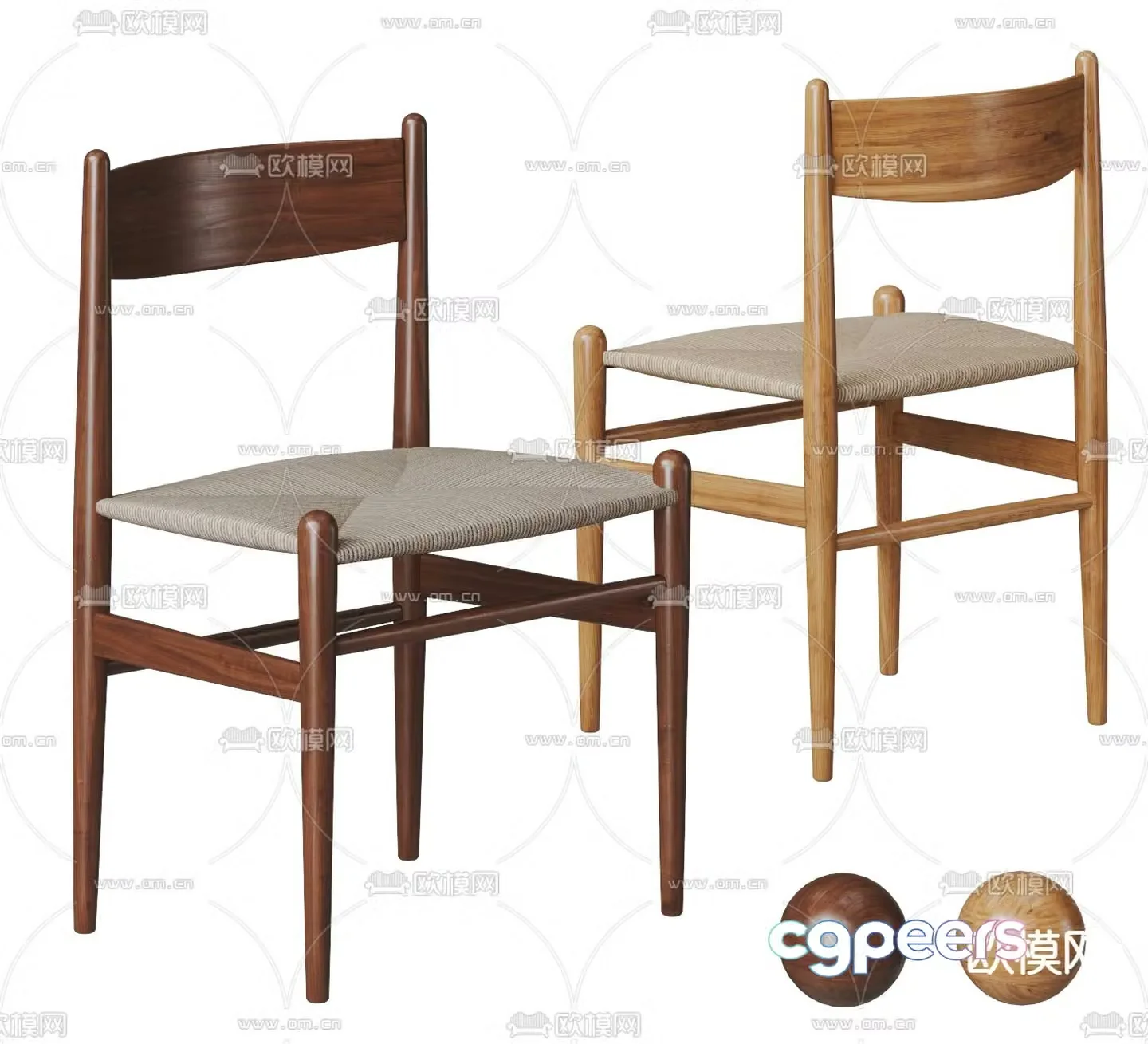 tradition medieval style dining chair 3d model