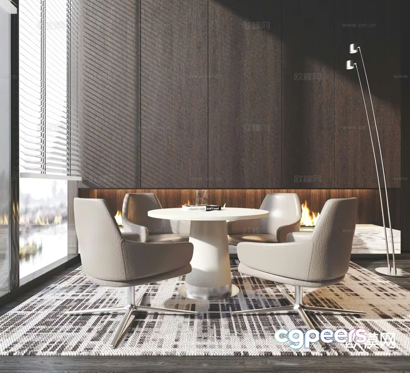Modern leisure tables and chairs Negotiation tables and chairs 3d model