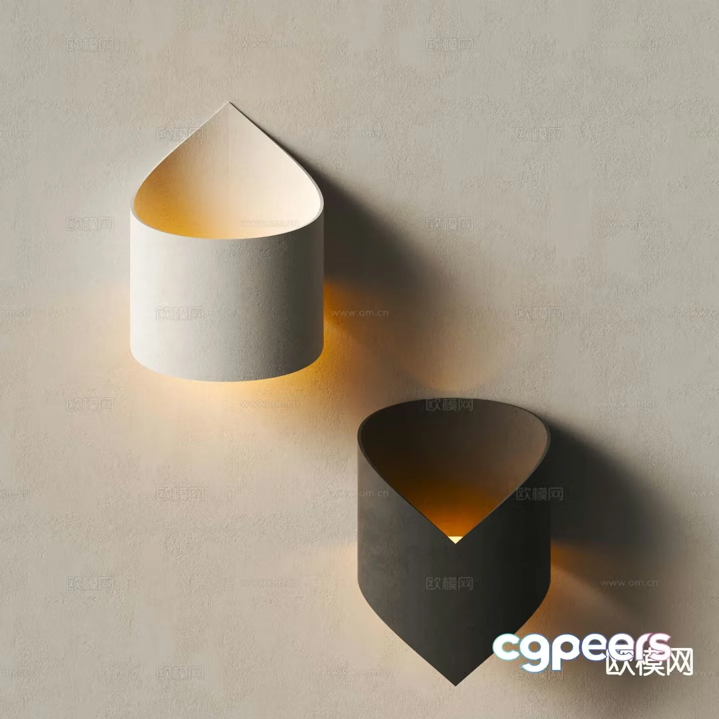 Modern wall lamp personalized wall lamp plaster wall lamp 3d model