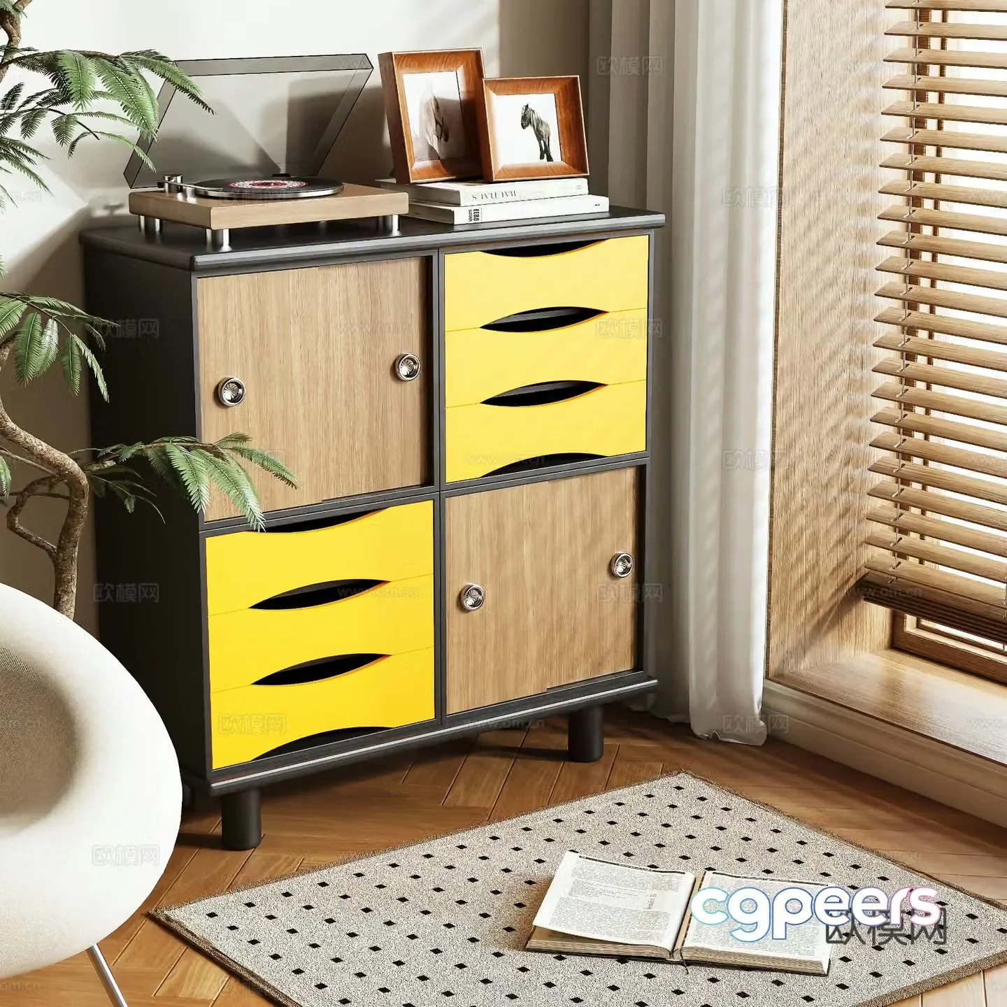 Medieval style locker 3d model