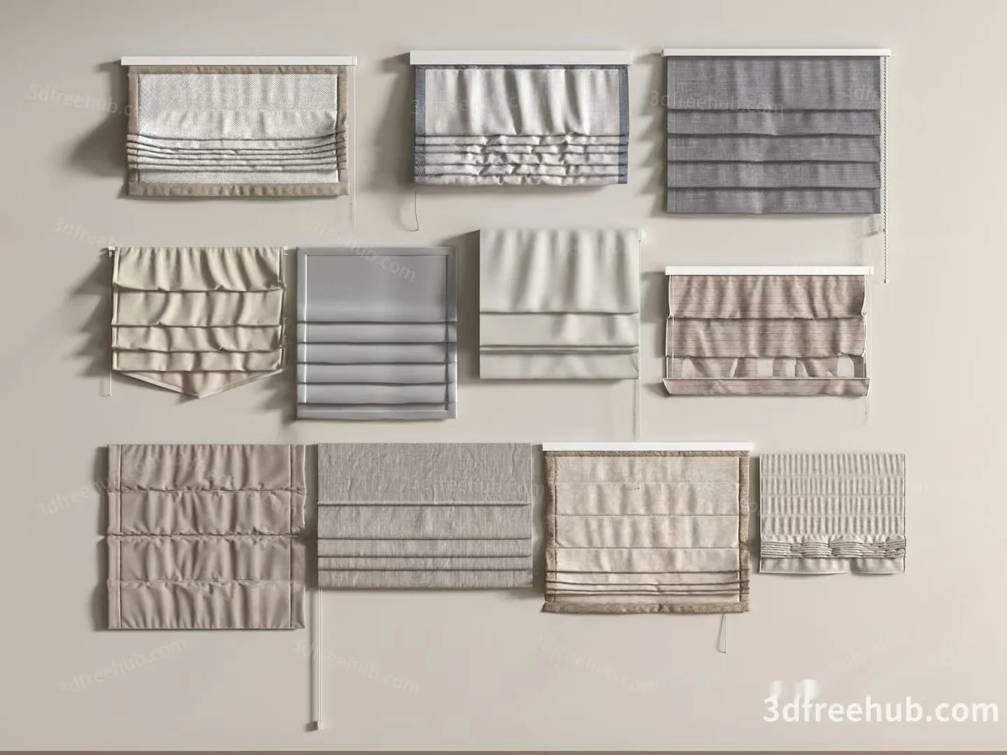 Blinds With Various Designs 3D Model – 21547 – VRAY Render