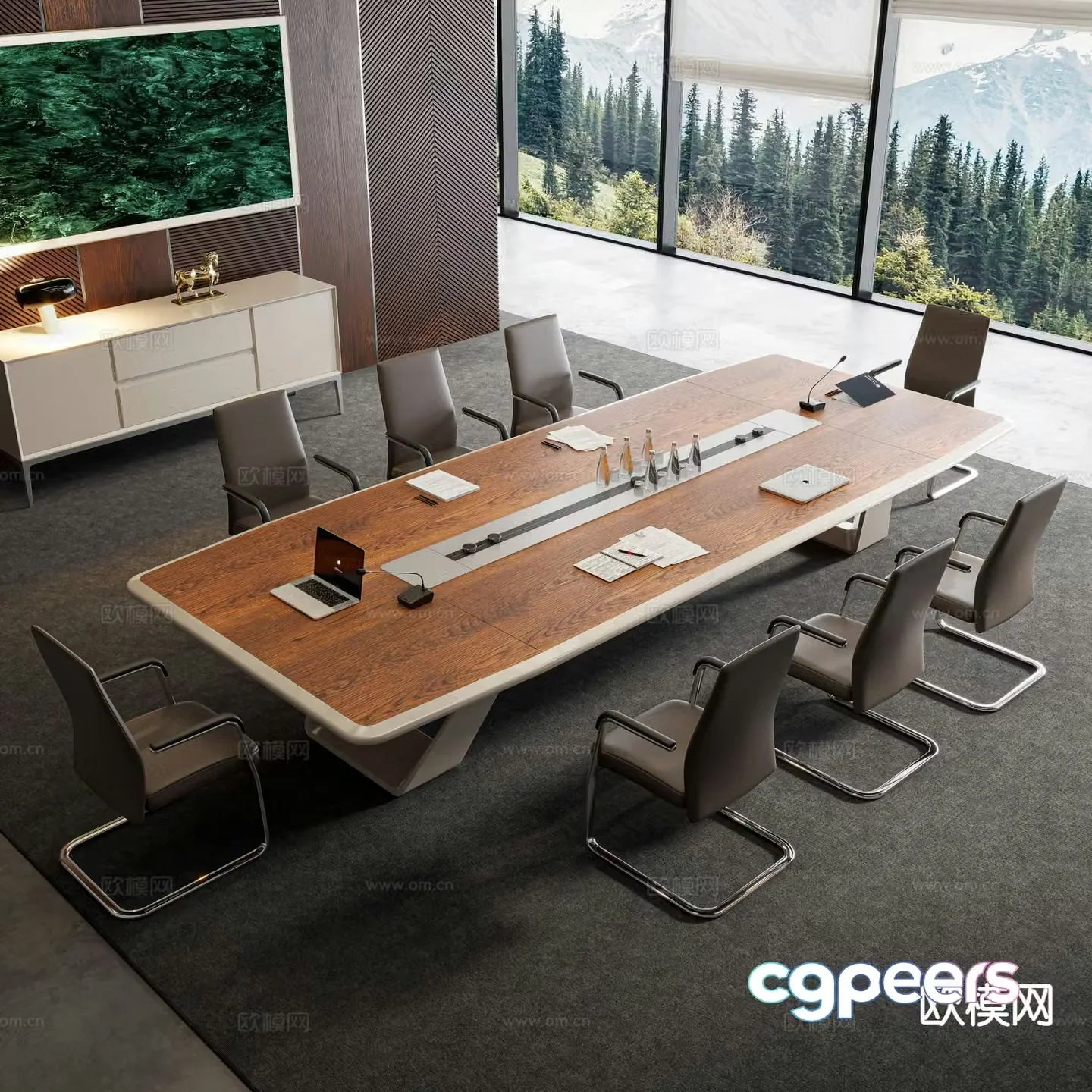 Modern conference table conference table 3d model