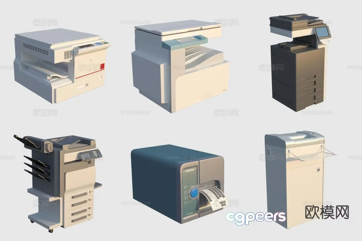 Office equipment office appliances printer 3d model