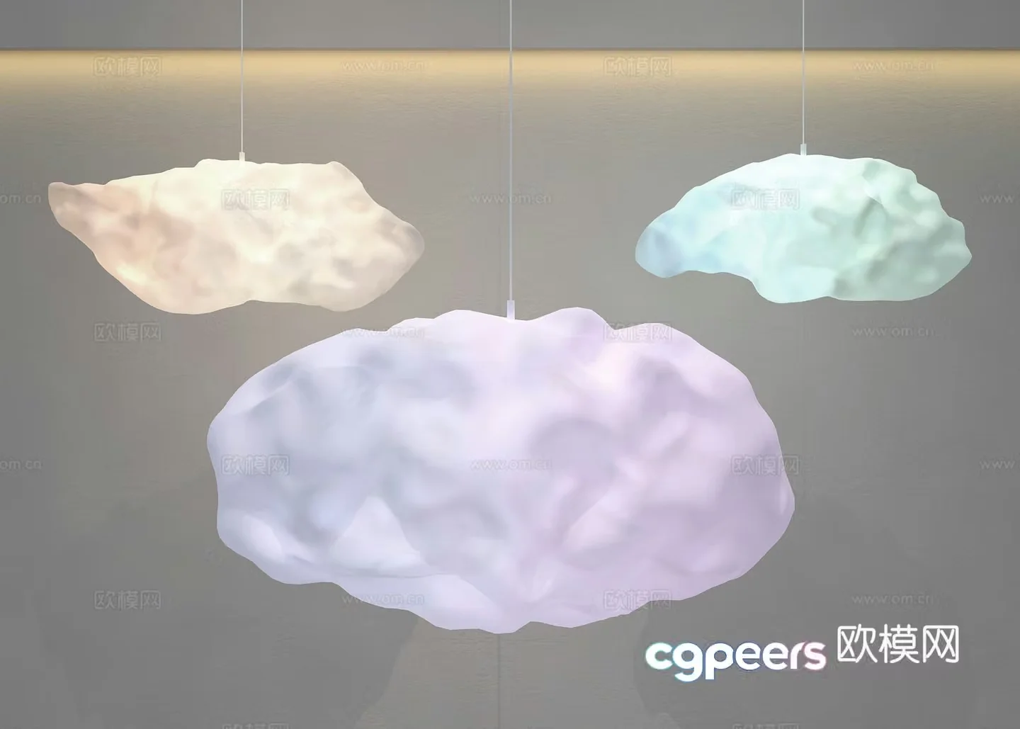 Cloud chandelier 3d model