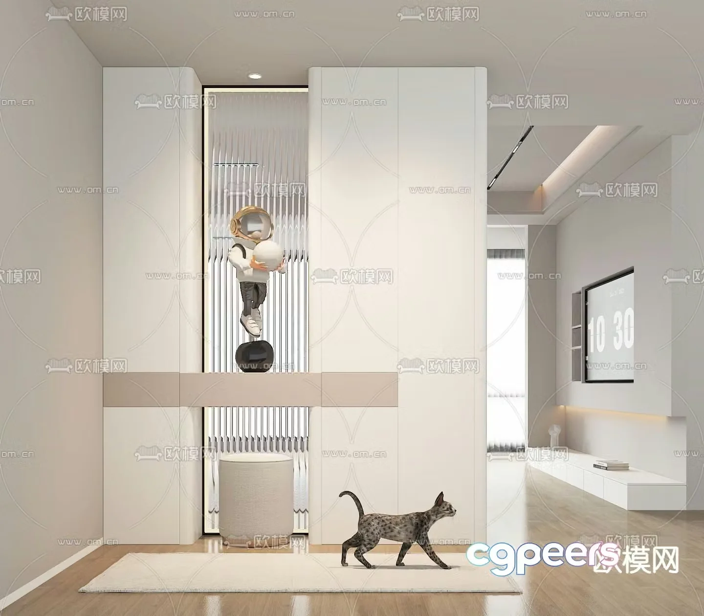 Entrance shoe cabinet 3D model