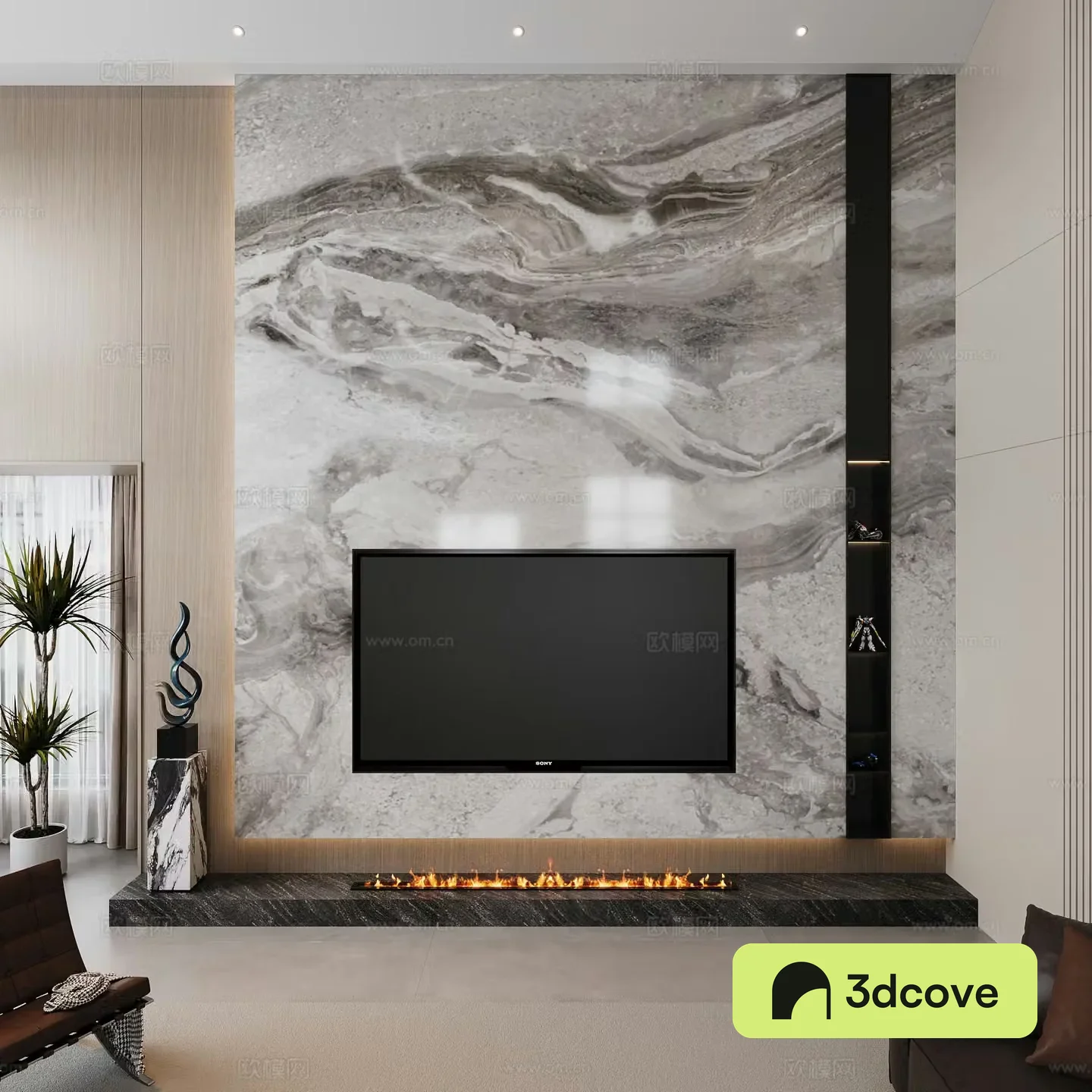 Villa Italian TV background wall