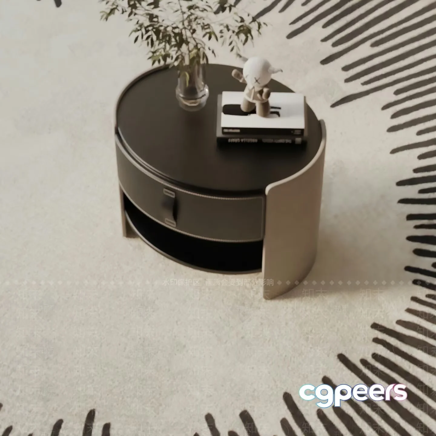 Modern Living Room 3D Model – 9846 – VRAY Render