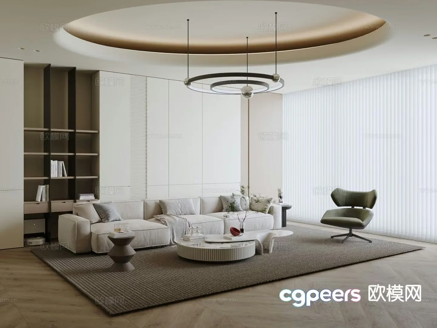Modern sectional sofa 3d model