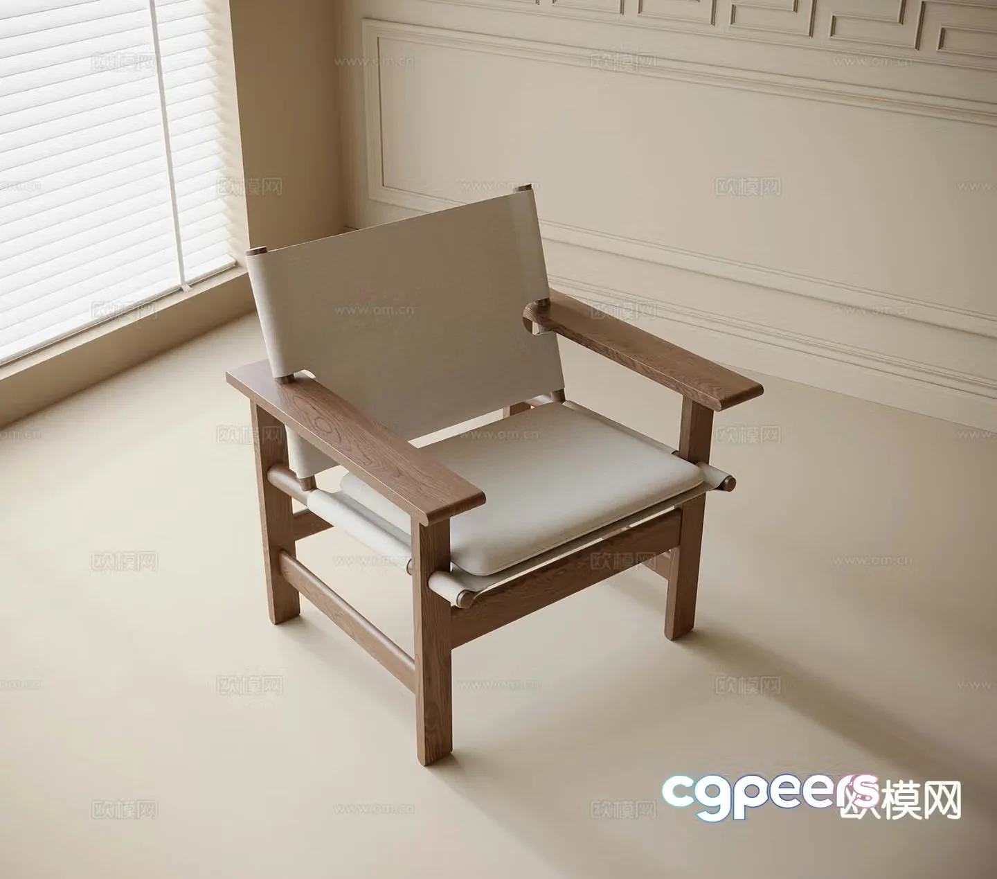 Modern leisure chair single chair 3d model