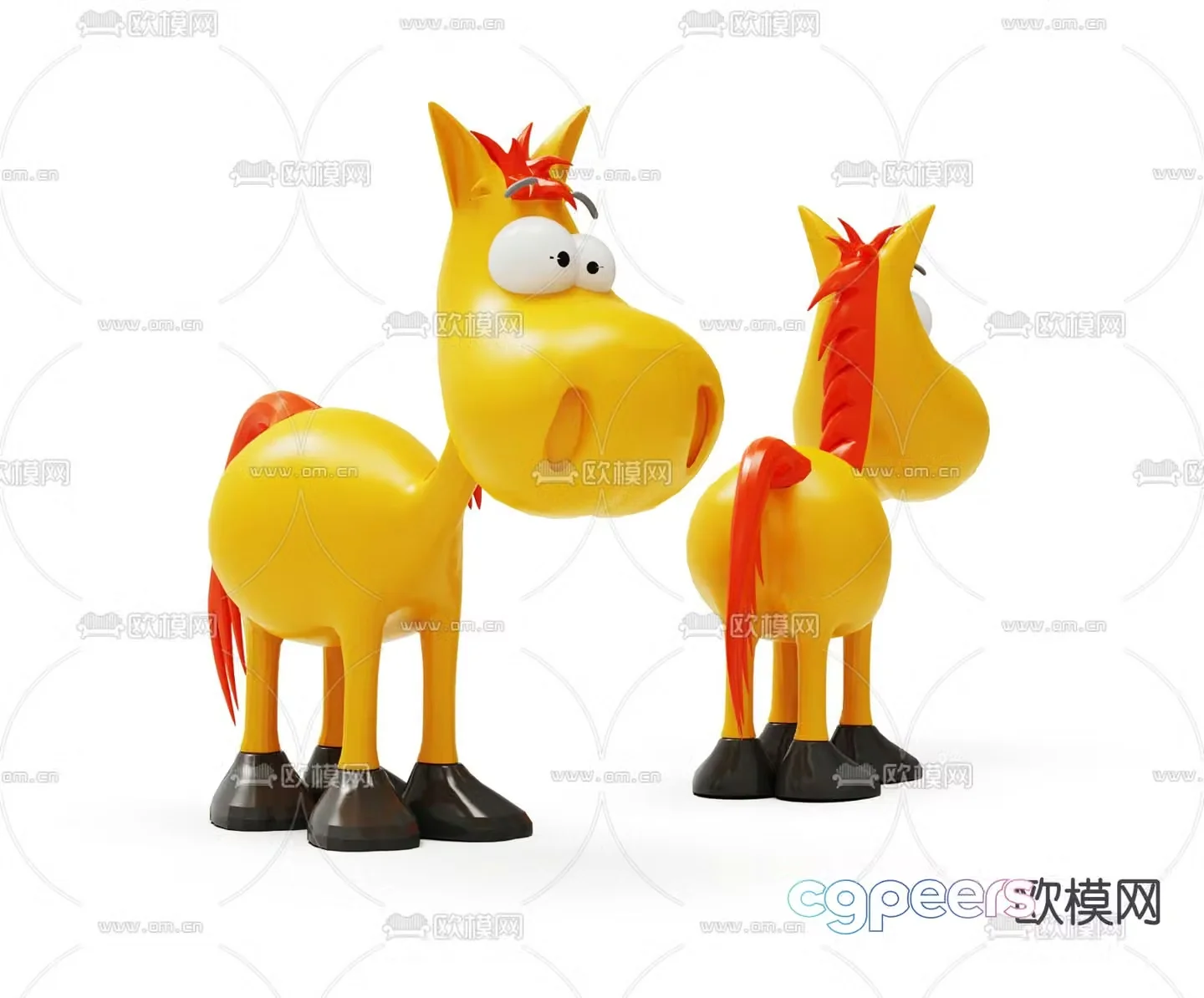 Modern pony figurine toy 3d model