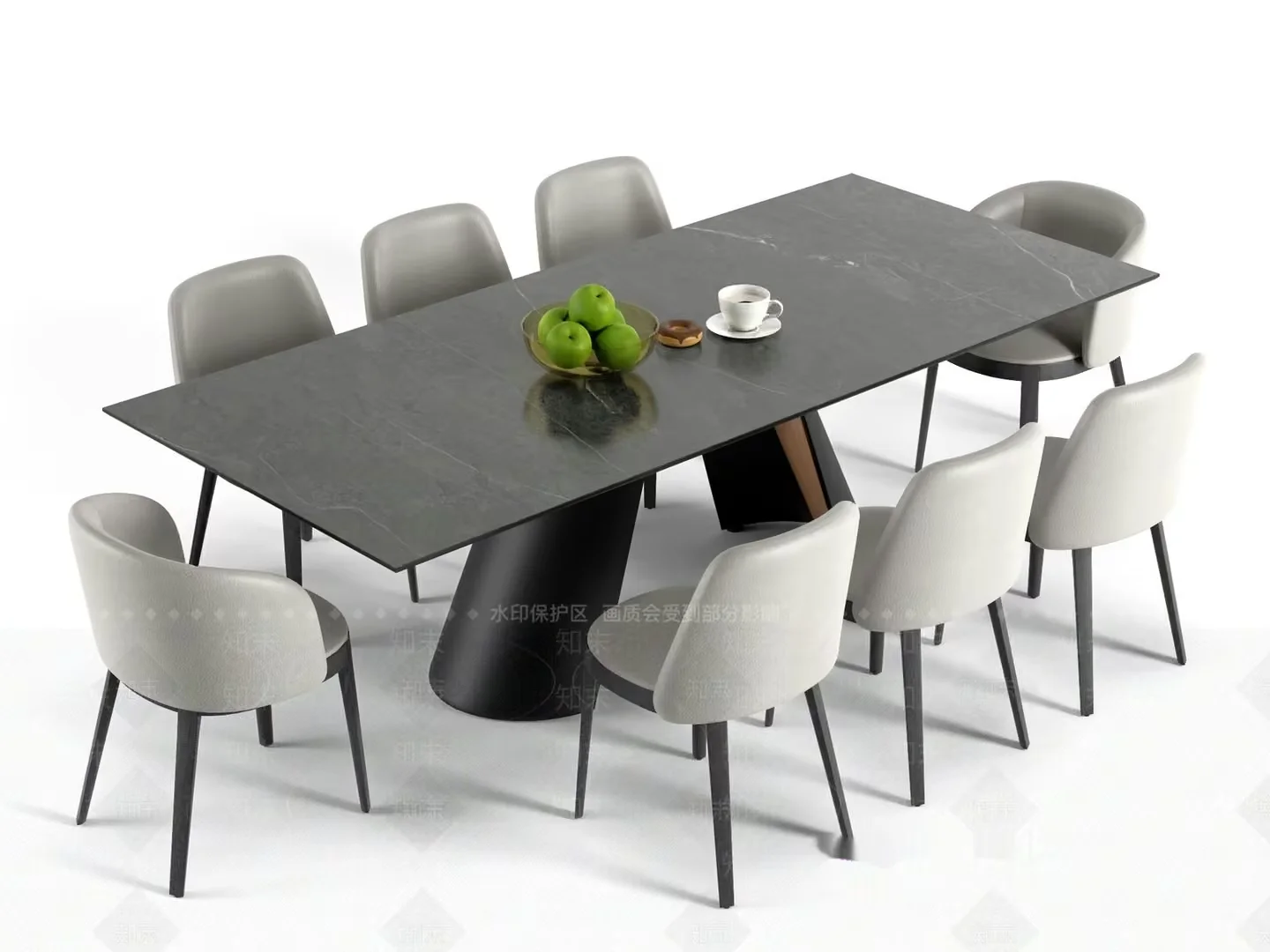 Modern Dining Table 3D Model – 4363 – VRAY Render