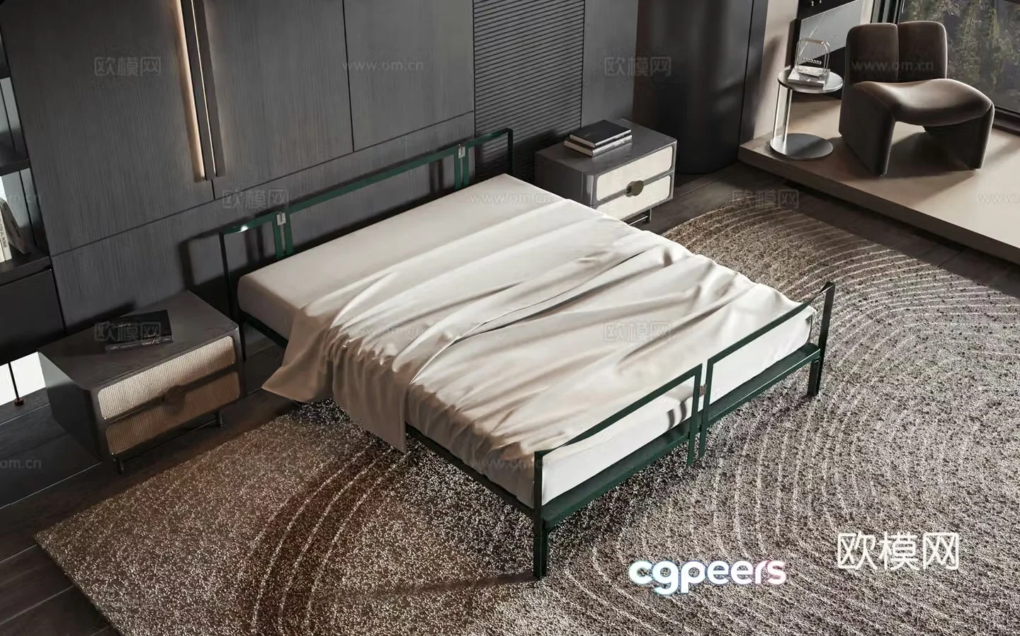 Modern style product bed 3d model