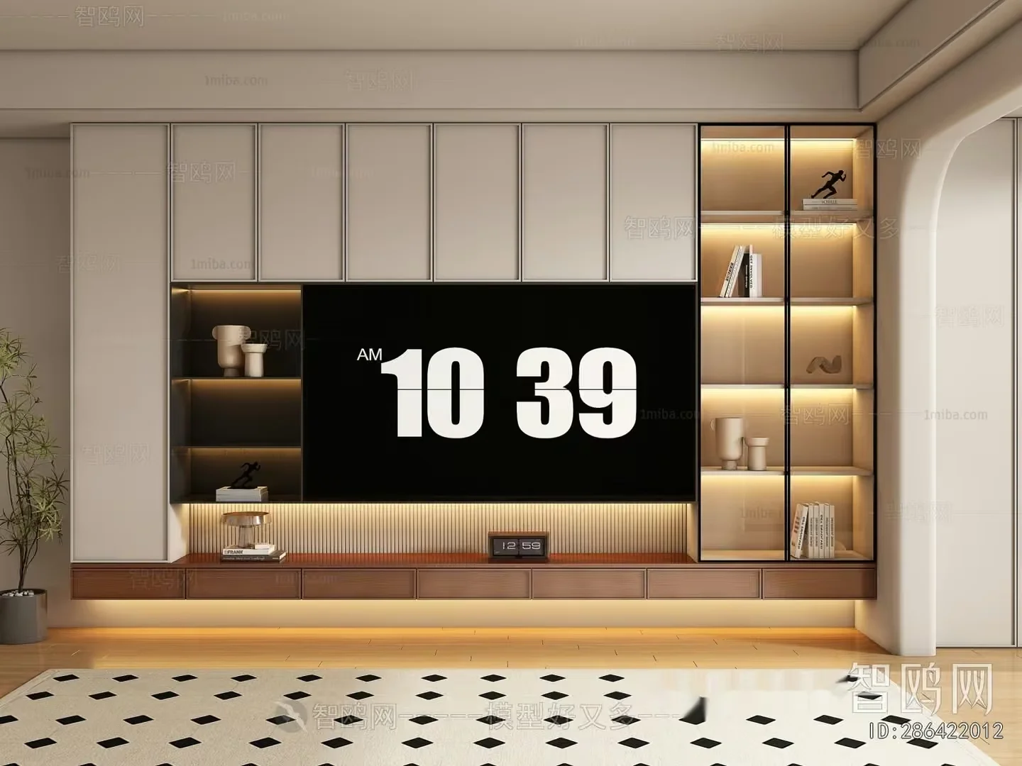 Modern Living Room 3D Model – 21178 – VRAY Render