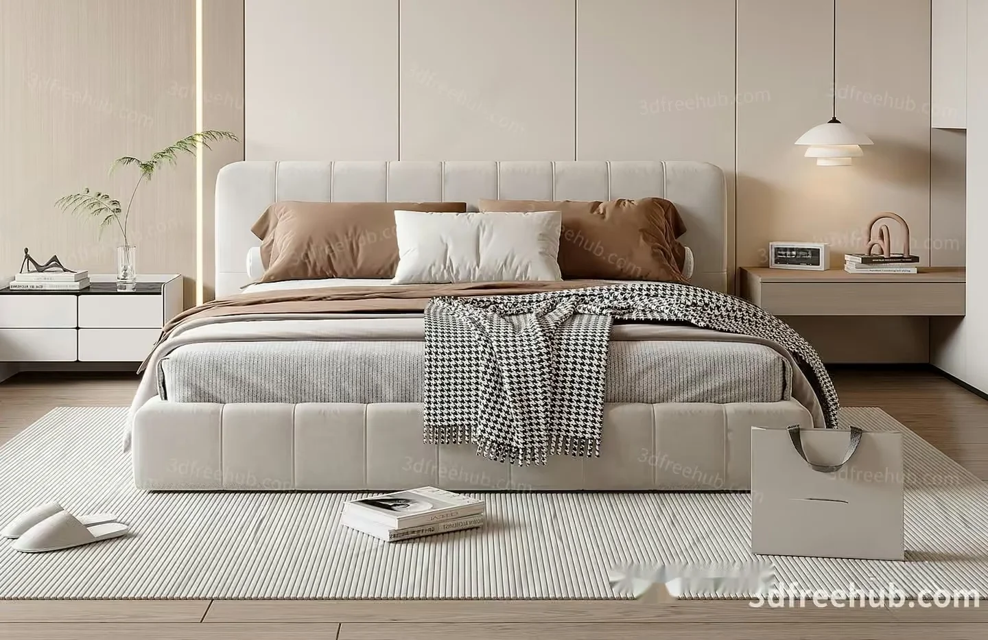 Cozy Bedroom 3D Model – 19408 – VRAY Render